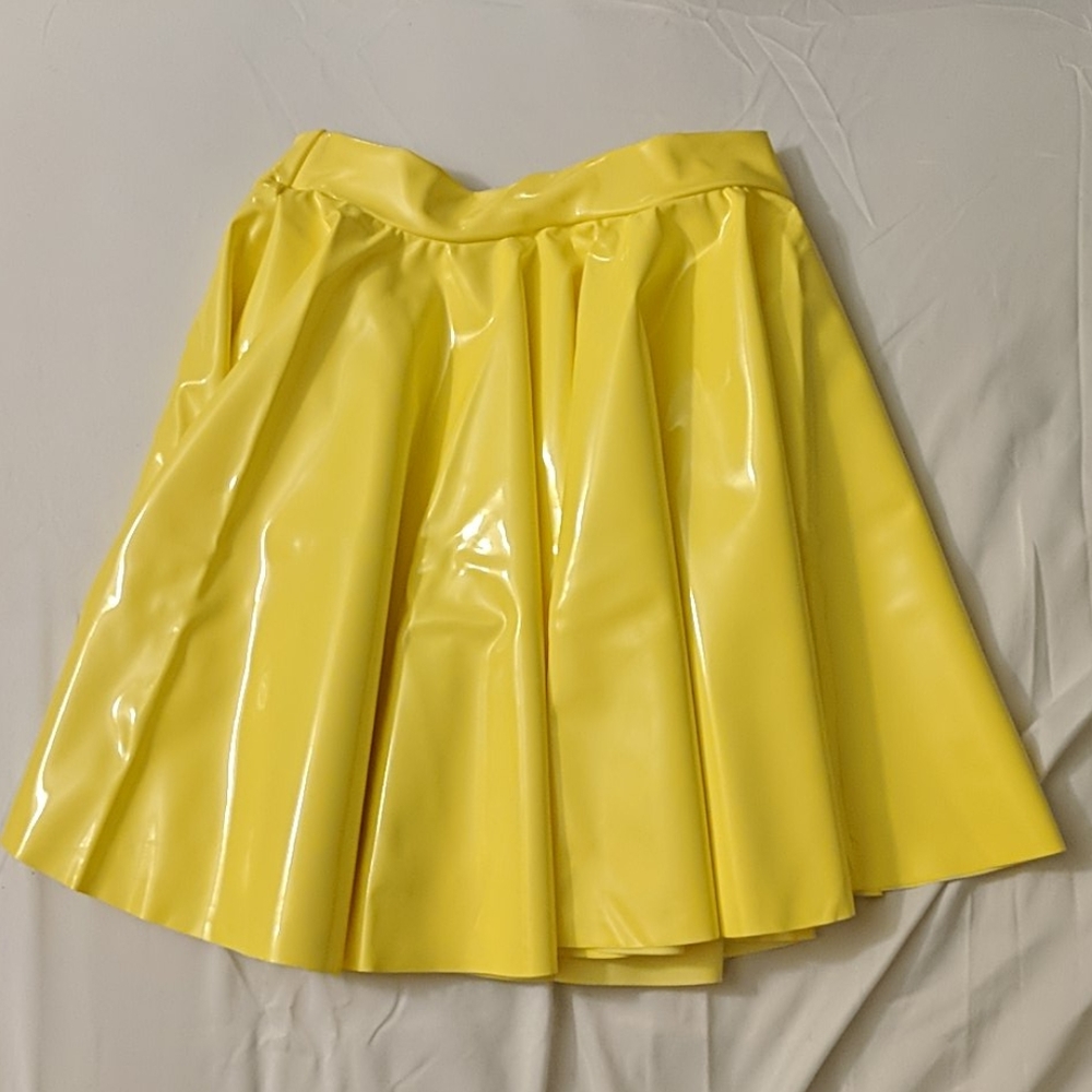 Black milk lemon PVC cheerleader skirt xs new